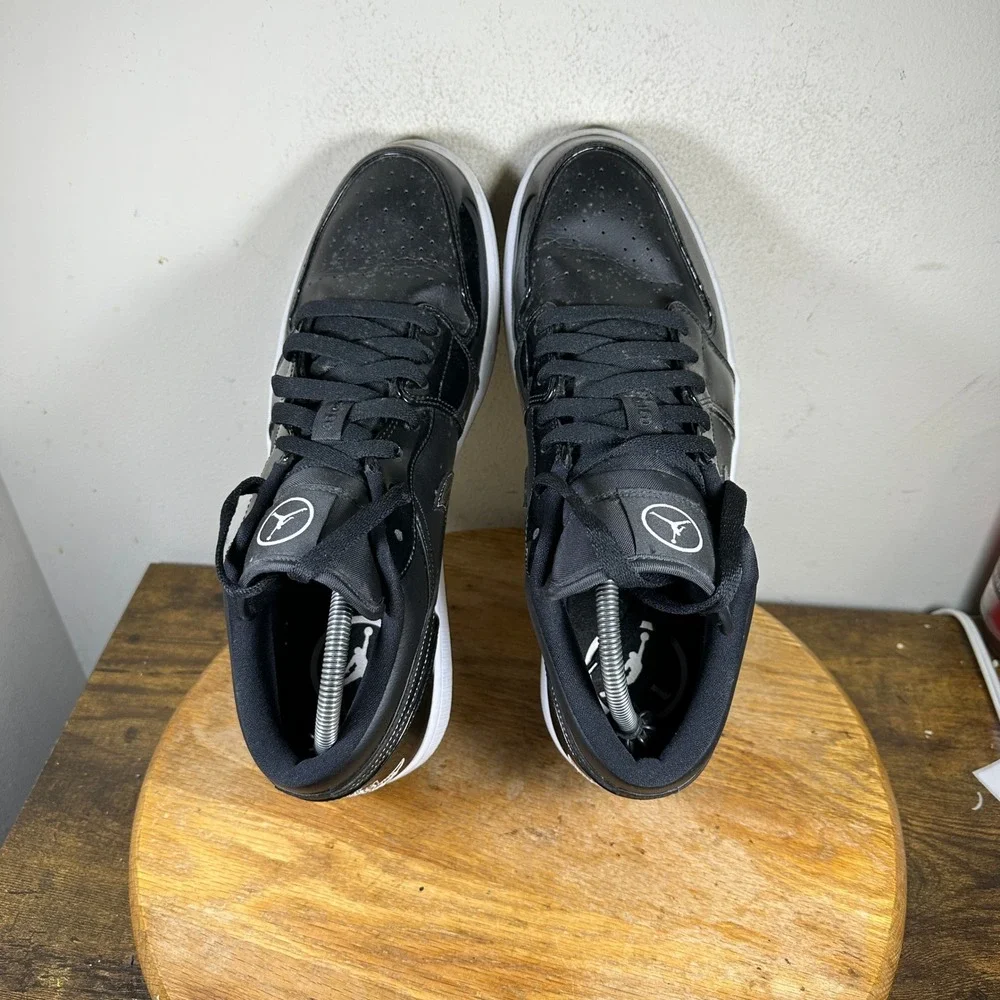 Jordan 1 Low All-Star 2021 Black White Patent Leather DD1650-001 Mens 12
